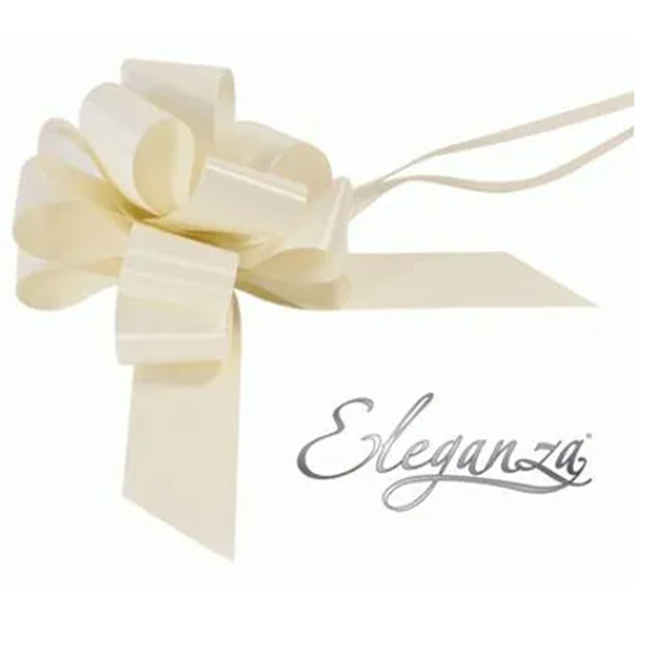 Eleganza Ivory Pull Bows 20pk