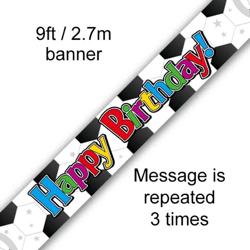 (image for) 9ft Football Birthday Banner