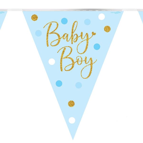 (image for) Sparkling Baby Boy Dots Bunting