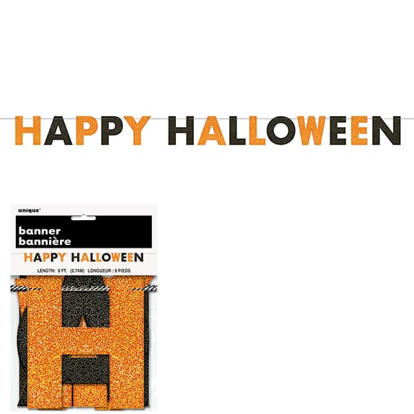 (image for) Happy Halloween Glitter Banner