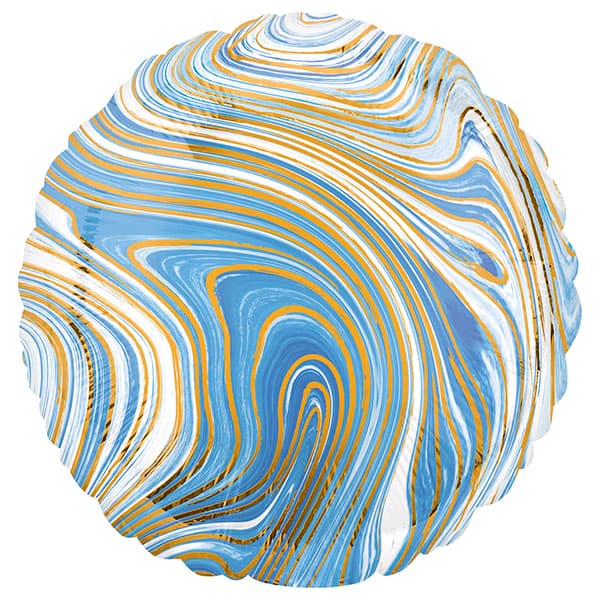 (image for) 17" Blue Marblez Foil Balloons