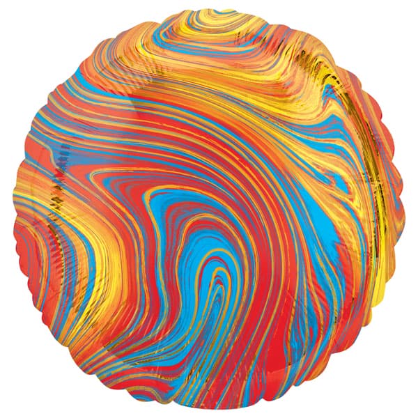 (image for) 17" Colourful Marblez Foil Balloons