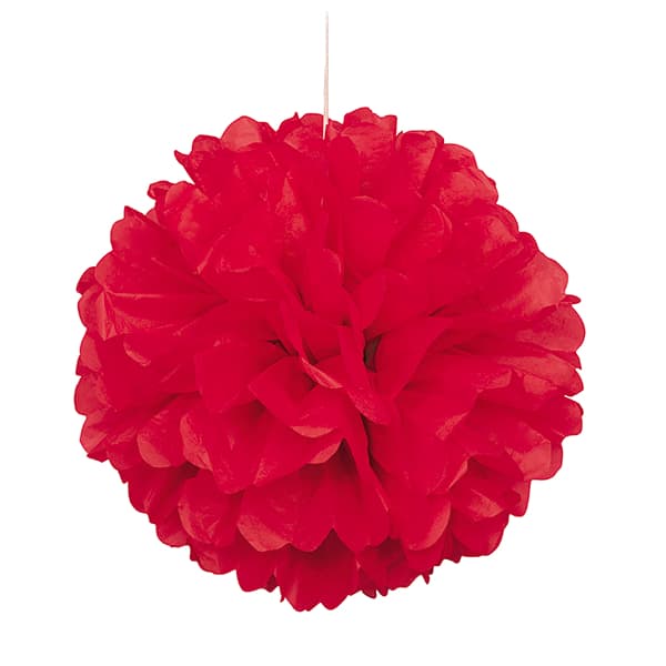 (image for) 16" Red Puff Decorations