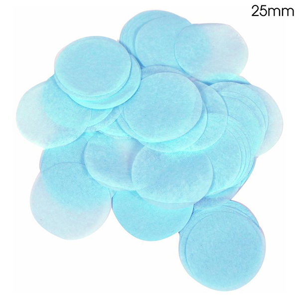 (image for) Light Blue 25mm Circular Tissue Confetti 14g