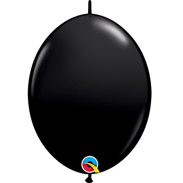 (image for) 12" Onyx Black Quick Link Latex Balloons 50pk