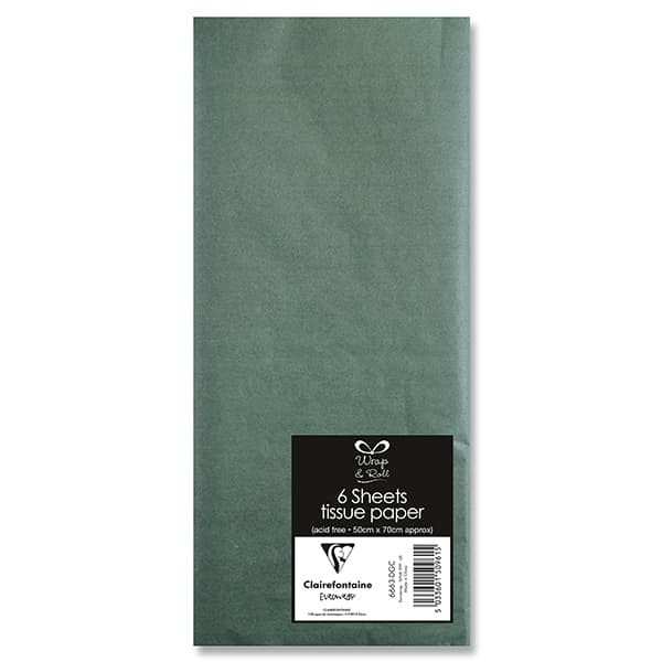 (image for) Dark Green Tissue Paper 6pk