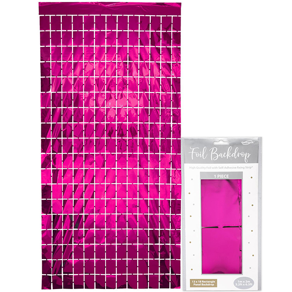 (image for) Metallic Fuchsia Rectangle Foil Backdrop