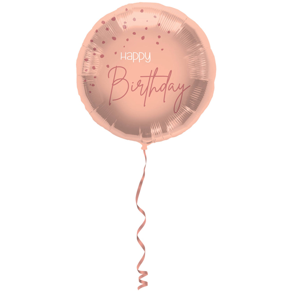 (image for) 18" Happy Birthday Elegant Lush Blush Foil Balloons