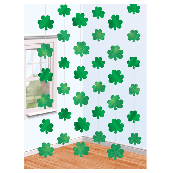 (image for) Shamrock String Decoration 6pk