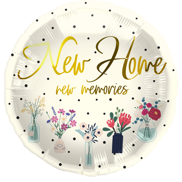 (image for) 18" New Home Flowers Foil Balloons