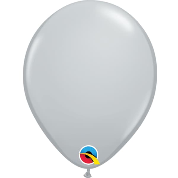 (image for) 5" Grey Latex Balloons 100pk