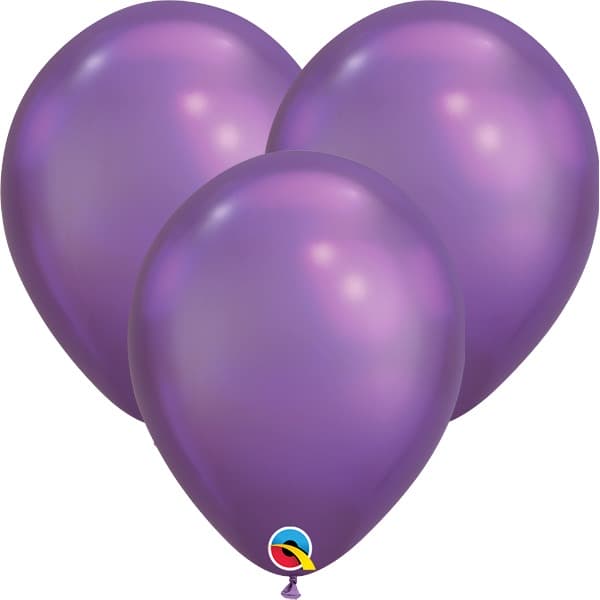 (image for) 7" Chrome Purple Latex Balloons 100pk