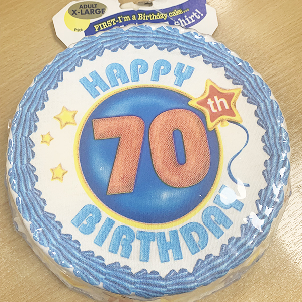 (image for) Happy 70th Birthday T-Shirt Cake