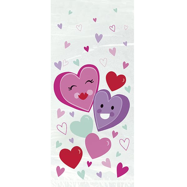 (image for) Smiley Heart Cello Bags 20pk