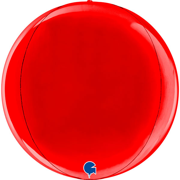 15" Grabo Red Globe Foil Balloons