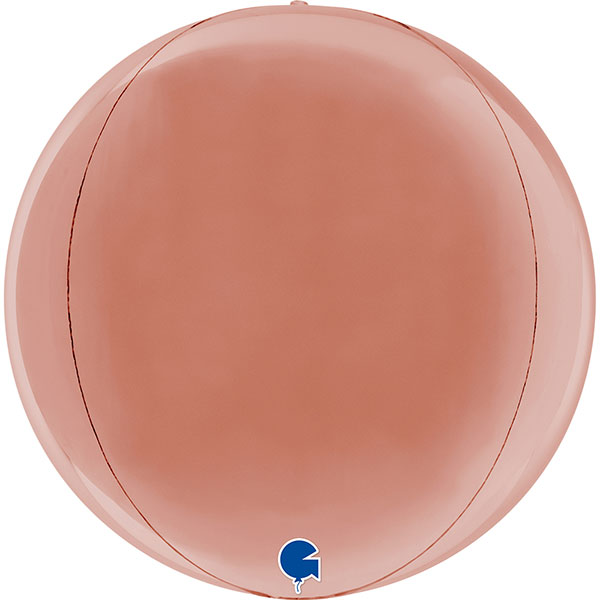 11" Grabo Metallic Rose Gold Globe Foil Balloons