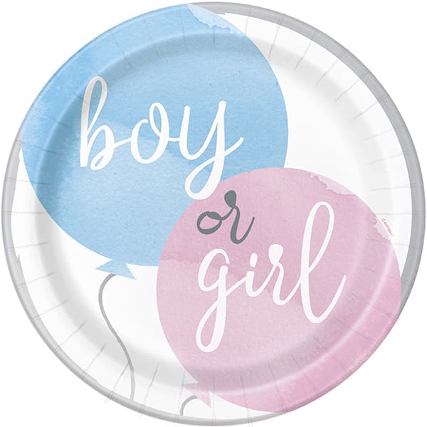 (image for) 9" Boy Or Girl Paper Plates 8pk