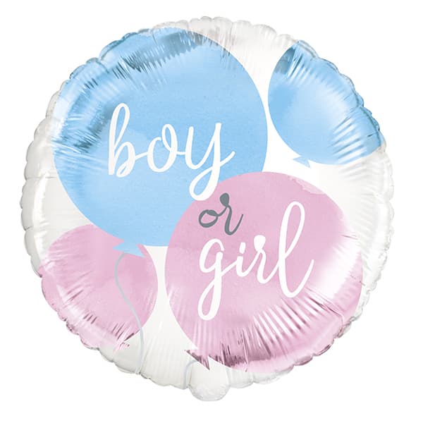 (image for) 18" Gender Reveal Foil Balloons