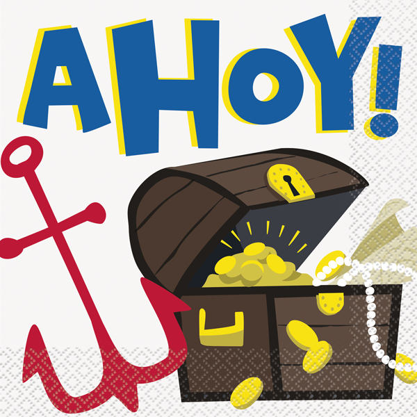 (image for) Ahoy Pirate Luncheon Napkins 16pk