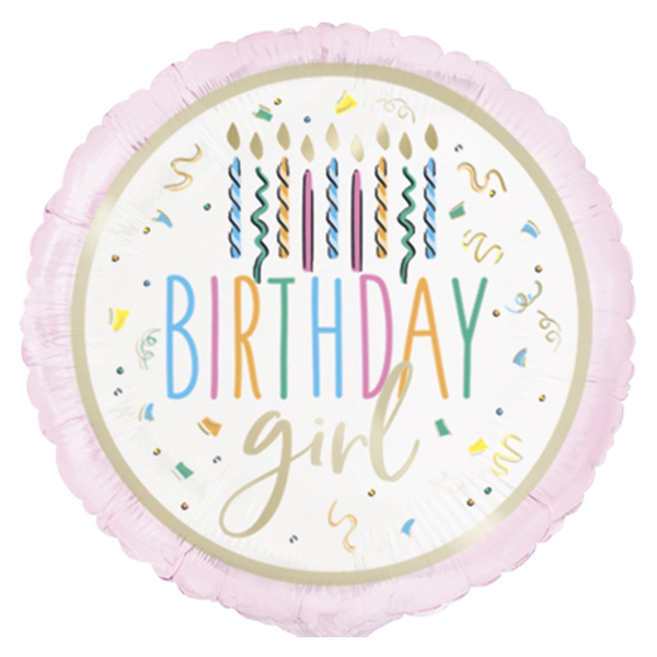 18" Birthday Girl Foil Balloons