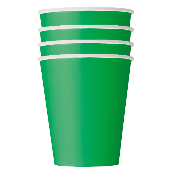 (image for) 9oz Emerald Green Paper Cups 14pk