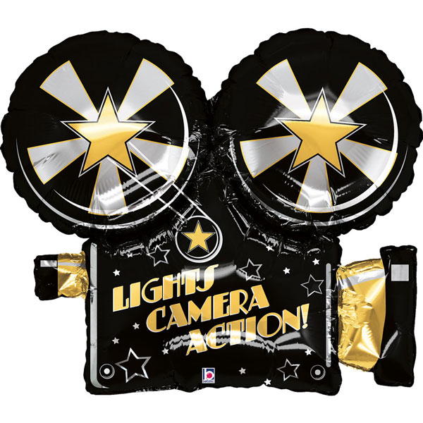 (image for) Lights Camera Action Shape Foil Balloons