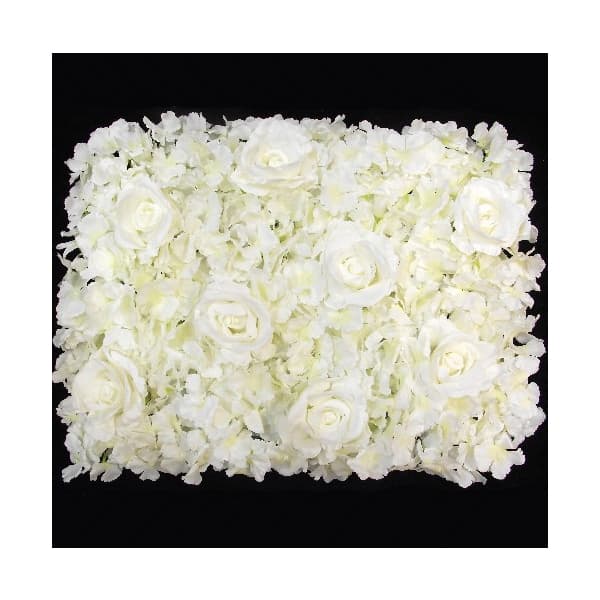 (image for) Ivory Rose & Hydrangea Flower Wall Panels