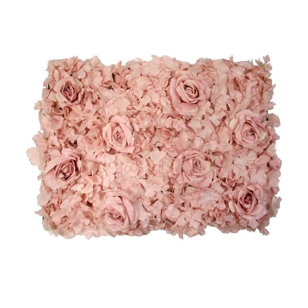 (image for) Antique Pink Rose & Hydrangea Flower Wall Panels