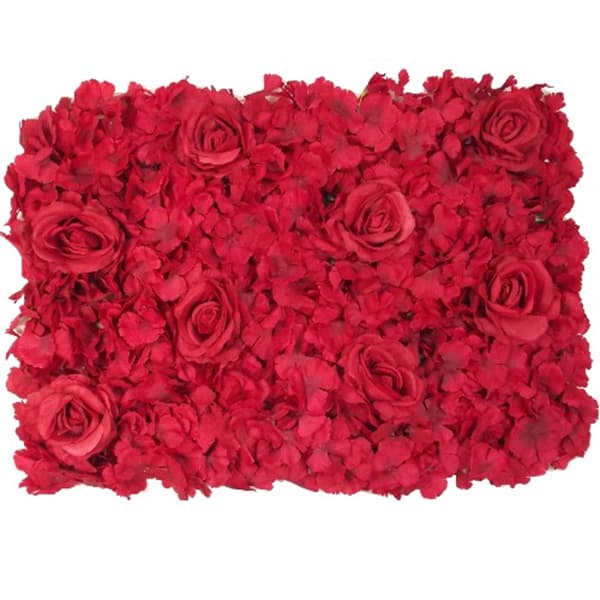 (image for) Red Rose & Hydrangea Flower Wall Panel