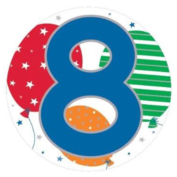 (image for) Age 8 Male Party Badge