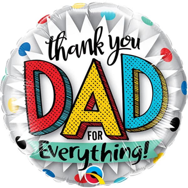 (image for) 9" Thank You Dad For Everything You Do Air Fill Balloons