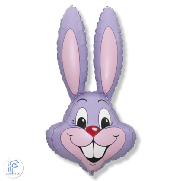 (image for) 35" Lilac Rabbit Head Supershape Balloons