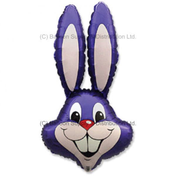 (image for) 35" Purple Rabbit Head Supershape Balloons