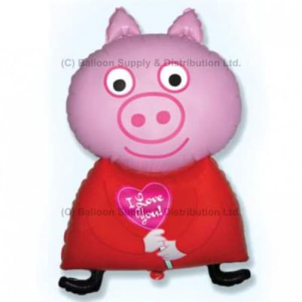 (image for) 26" Red Piglet Shape Foil Balloons