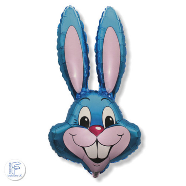 (image for) 16" Blue Rabbit Head Air Fill Balloons