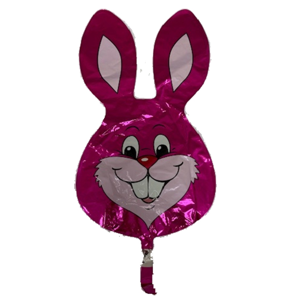 14" Fuchsia Pink Rabbit Head Air Fill Balloons