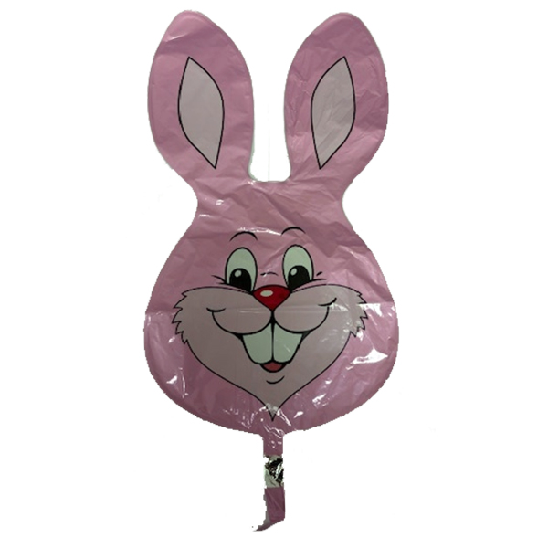 14" Pastel Pink Rabbit Head Air Fill Balloons