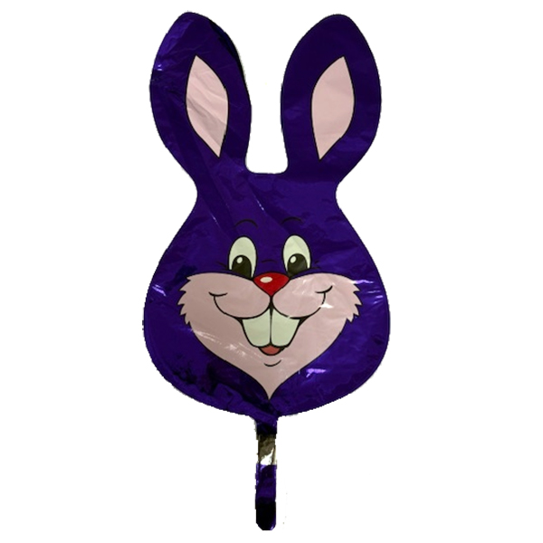 14" Purple Violet Rabbit Head Air Fill Balloons