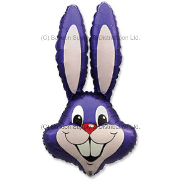 (image for) 16" Purple Violet Rabbit Head Air Fill Balloons