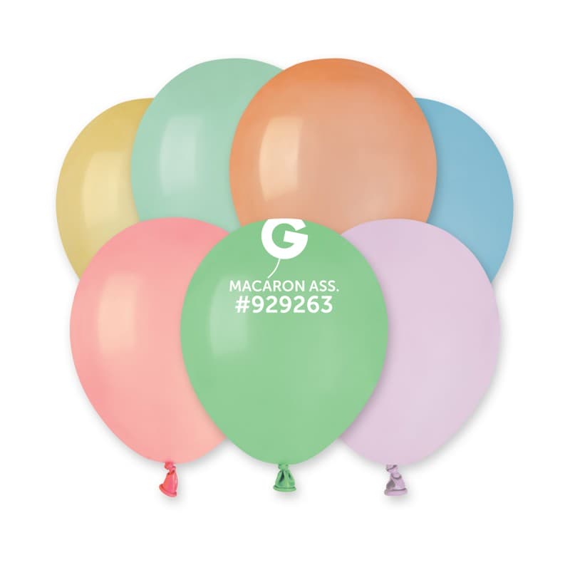 (image for) 5" Pastel Assorted Latex Balloons 50pk