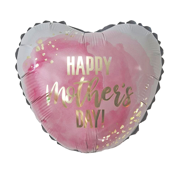 (image for) 9" Happy Mothers Day Pink & Gold Air Fill Foil Balloons