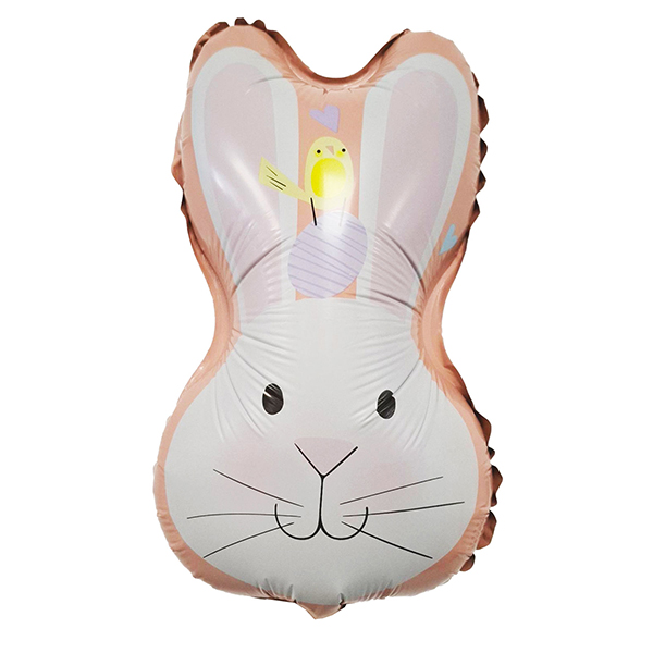 9" Easter Bunny Head Air Filled Balloons