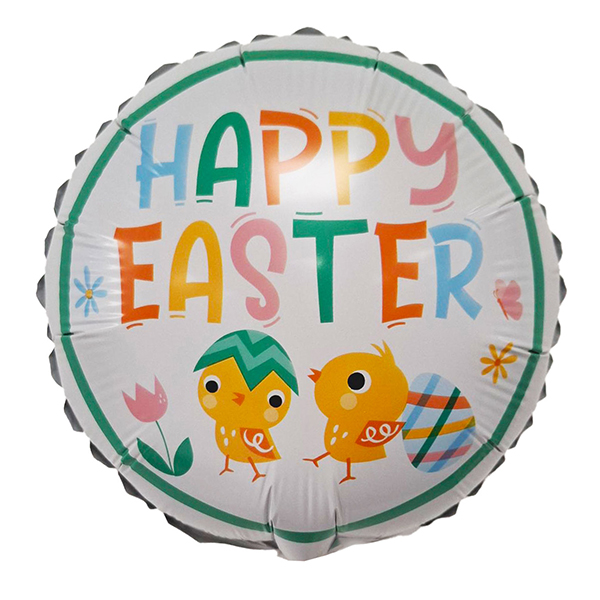 9" Happy Easter Chicks Air Filled Balloons
