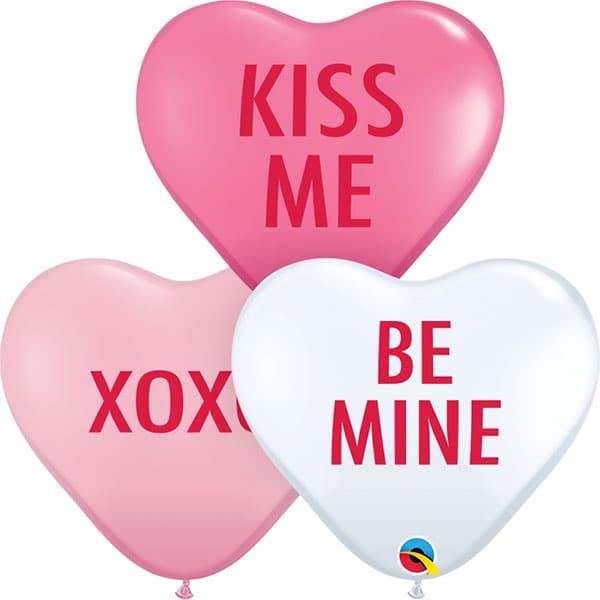 (image for) 6" Heart Expressions Latex Balloons 100pk