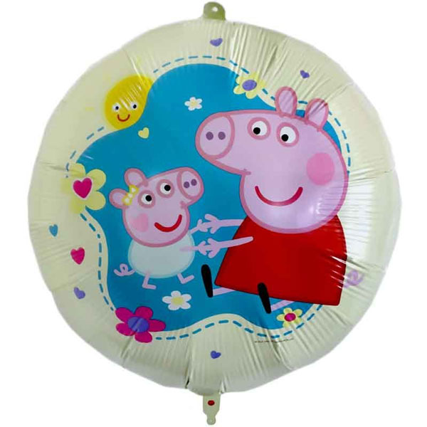 (image for) 18" Peppa Pig With Little Baby Foil Balloons