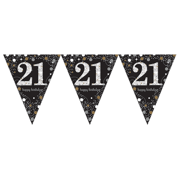 (image for) Gold Celebration 21st Birthday Bunting