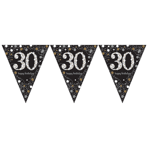 (image for) Gold Celebration 30th Birthday Bunting