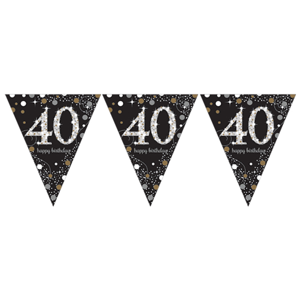 (image for) Gold Celebration 40th Birthday Bunting