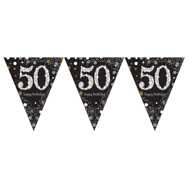 (image for) Gold Celebration 50th Birthday Bunting