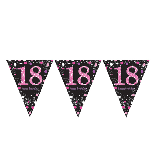 (image for) Pink Celebration 18th Birthday Bunting